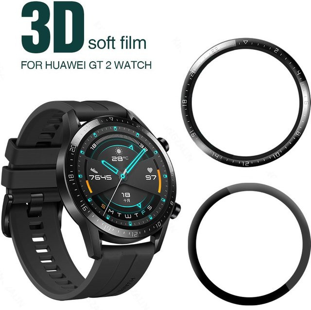 3 Stück 3D-Schutzfolie für Huawei Watch GT2 46 42 mm, HD Clear, Smartwatch-Zubehör - Bild 1