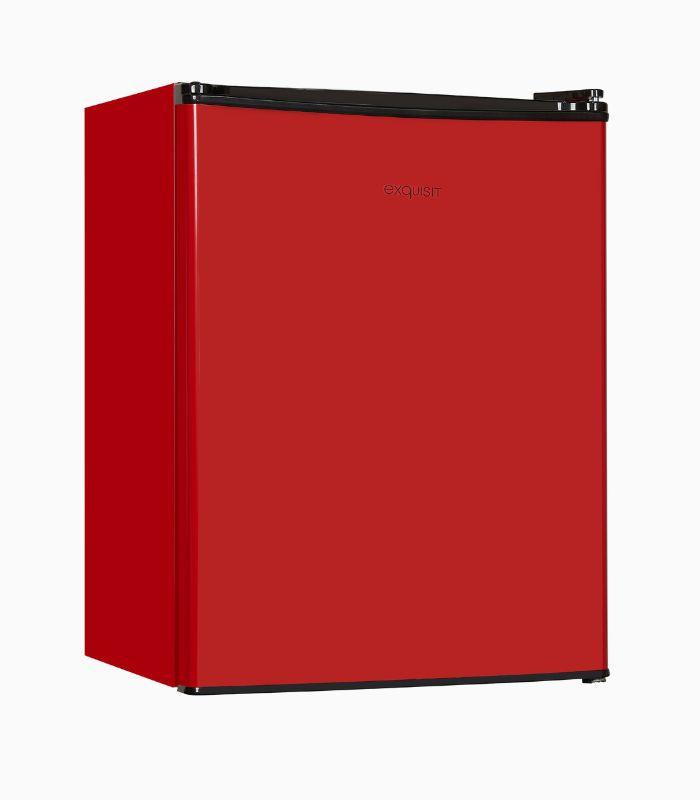 KB560-V-091E Mini Kühlschrank in Rot mit LED-Innenbeleuchtung und reversibler Tür - Bild 2