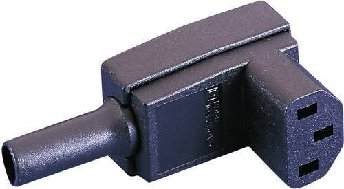 Bulgin PX0588 Kaltgeräte-Steckverbinder PX Buchse gewinkelt Schwarz 2 + PE 10A - Bild 1