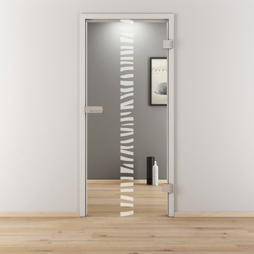 NOVADOORS Glasdrehtür NOVA 548 aus ESG Glas in transparent, B/H: 95,9 x 197,2 cm - Bild 1
