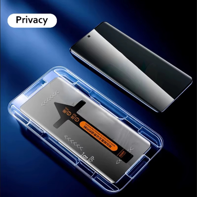 Xiaomi Panzerglas Displayschutzfolie mit Blickschutz und Auto-Installationsfunktion für Redmi Note 13 14 15 Pro Plus und Note 15 14 Pro, Transparent - Bild 3