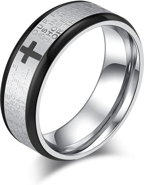 YIRAN Ring Edelstahl, Weiß, Herren - Bild 1