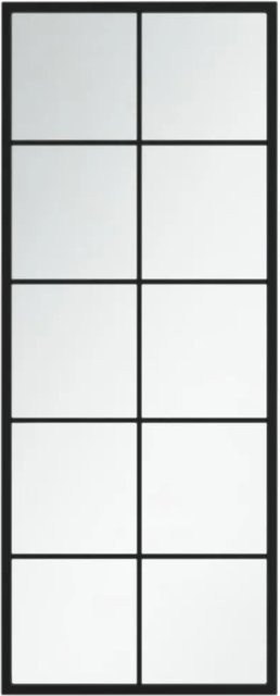 vidaXL Wandspiegel Schwarz aus Metall und Glas, Rechteckig, B: 100 cm, H: 40 cm - Bild 1