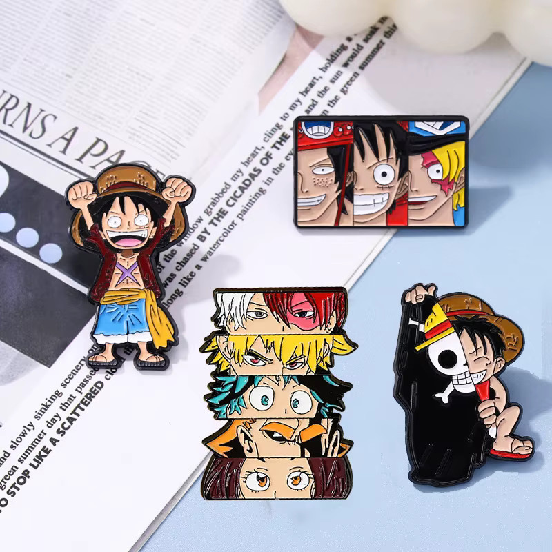 Bandai One Piece Hero Academia Broschen-Set, 4-teiliges Set, Metall, Bunt / Mehrfarbig - Bild 2