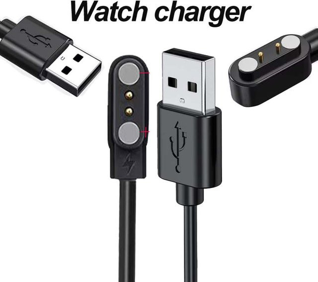 Letsfit Smartwatch-Ladegerät, USB, Magnetisch, Schwarz - Bild 1