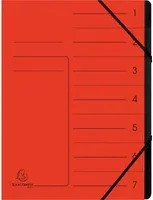 Exacompta Dokumentenmappe DIN A4 mit 7 Fächern und Gummizugverschluss, rot/schwarz - Bild 1
