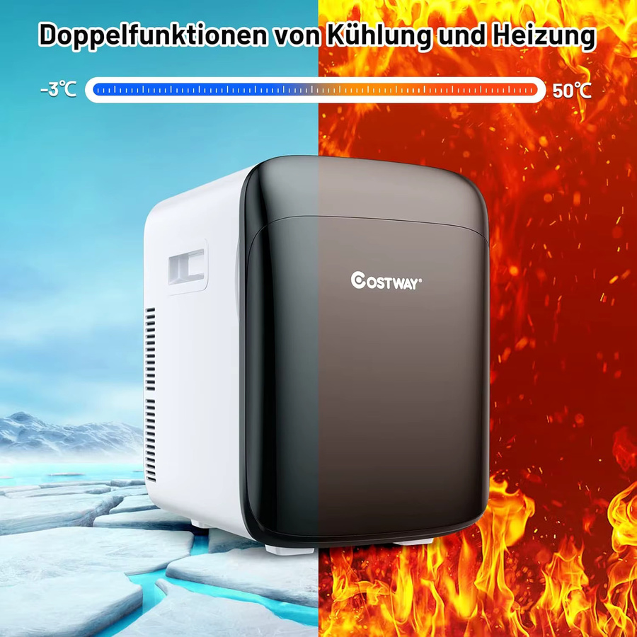GOFLAME 2-in-1 Mini Kühlschrank mit Kühl- und Heizfunktion, 15 l, Schwarz - Bild 5