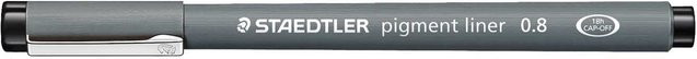 Staedtler Pigment Liner Fineliner in Schwarz mit 0,8 mm Strichstärke - Bild 1