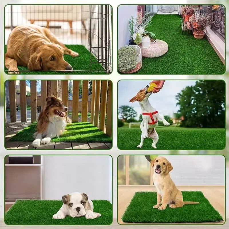 Wiederverwendbare Hundetoilette als Kunstrasenteppich in Grün für Balkon, Terrasse und Garten - Bild 2