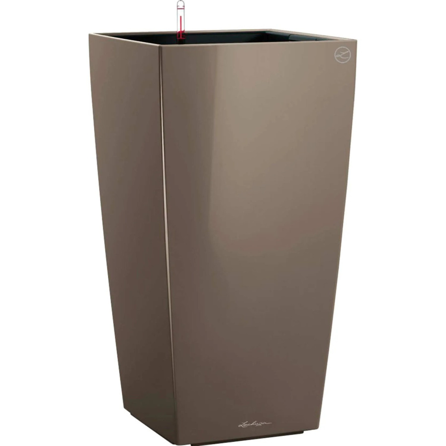 Lechuza Pflanzgefäß Cubico Premium Säulengefäß Taupe Hochglanz B/T/H: 50 x 50 x 50 cm - Bild 2