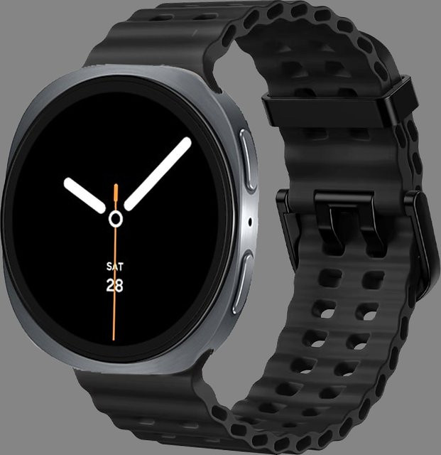Uhrenarmband Silikon, Schwarz, Marine-Armband für Samsung Galaxy Watch 8 Classic - Bild 1