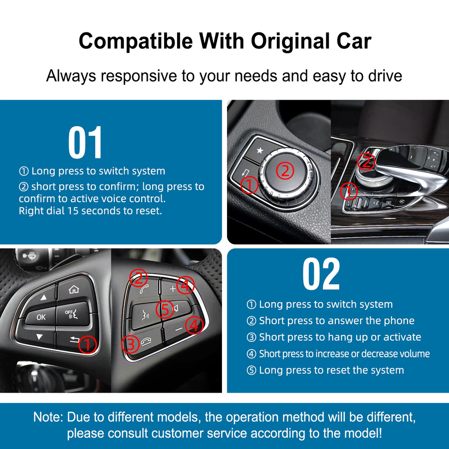 ANYFAR Wireless CarPlay und Android Auto Nachrüstkit Decoder-Box für Mercedes Benz NTG 5.0 System (2015-2018), Schwarz, mit Wi-Fi und Bluetooth - Bild 4