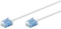 Goobay Cat.6a Patchkabel Slim U/UTP Ethernet LAN Kabel Weiß 3,0 m - Bild 1