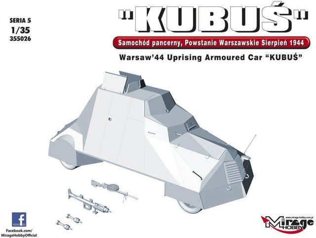 Mirage Hobby Warsaw´44 Uprising Armoured Car, Fahrzeug, Weiß - Bild 1