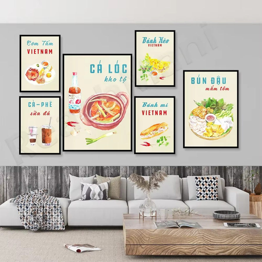 Vietnamesisches Essen Poster Potdemiel mit asiatischen Spezialitäten in Mehrfarbig - Bild 2
