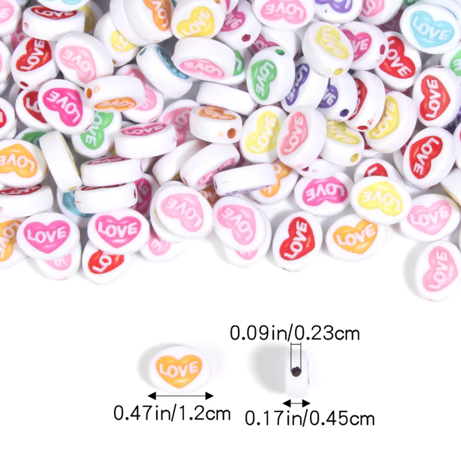 QYWCTZ Perle, Pfirsichherz-Stil, Bunt, 12 mm, Unisex - Bild 1