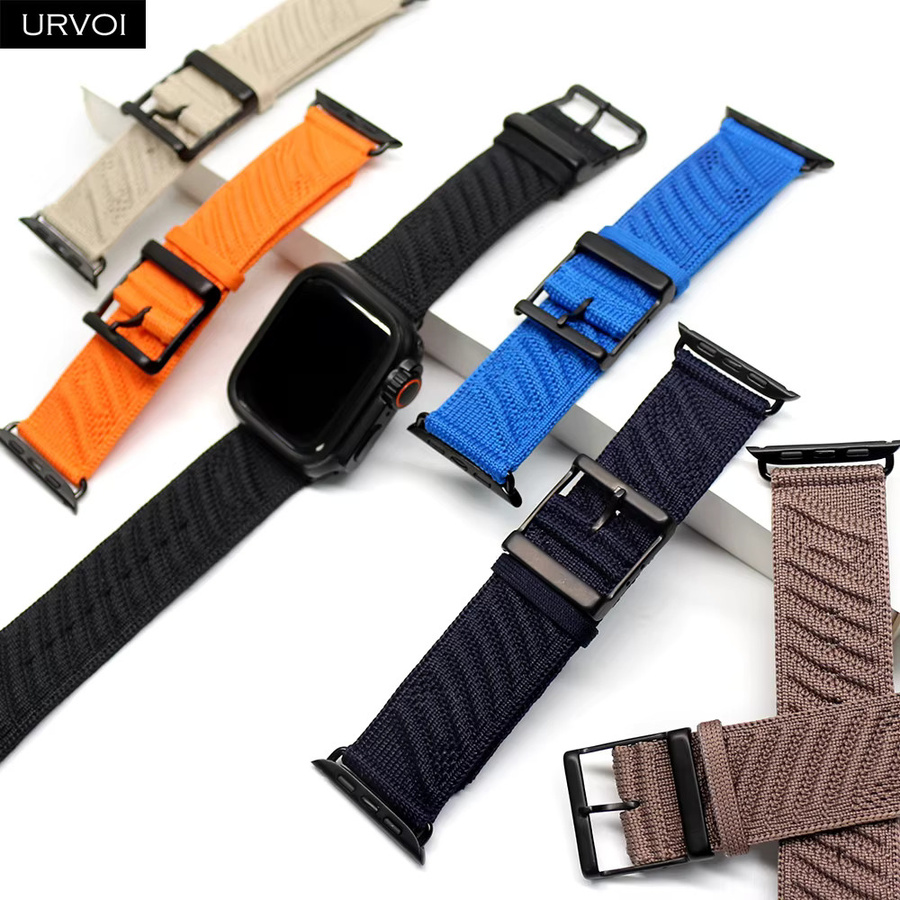 URVOI Uhrenarmband, Polyamidgarn, Schwarz, Unisex - Bild 3