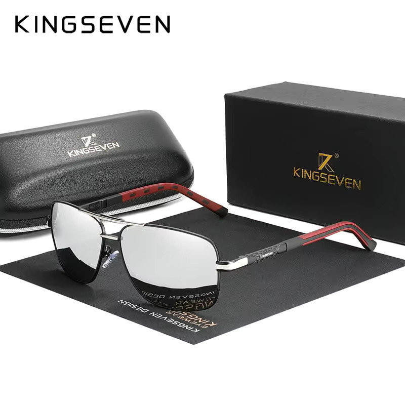 KINGSEVEN Sonnenbrille, Aluminium, Vollrand, Unisex, polarisiert - Bild 2