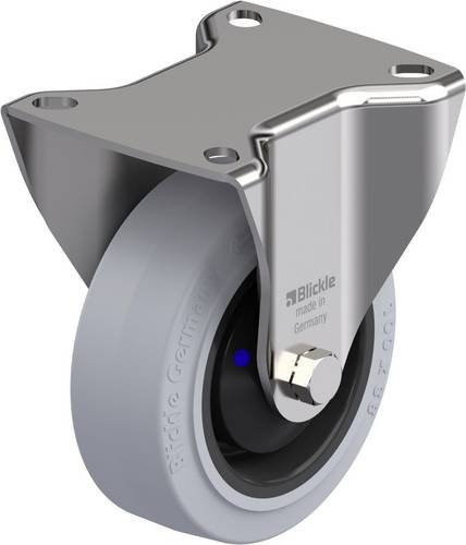 Blickle Edelstahl-Bockrolle BX-POEV 100XKA-SG in Silber, Rad-Durchmesser: 100 mm, Tragfähigkeit: 200 kg - Bild 1