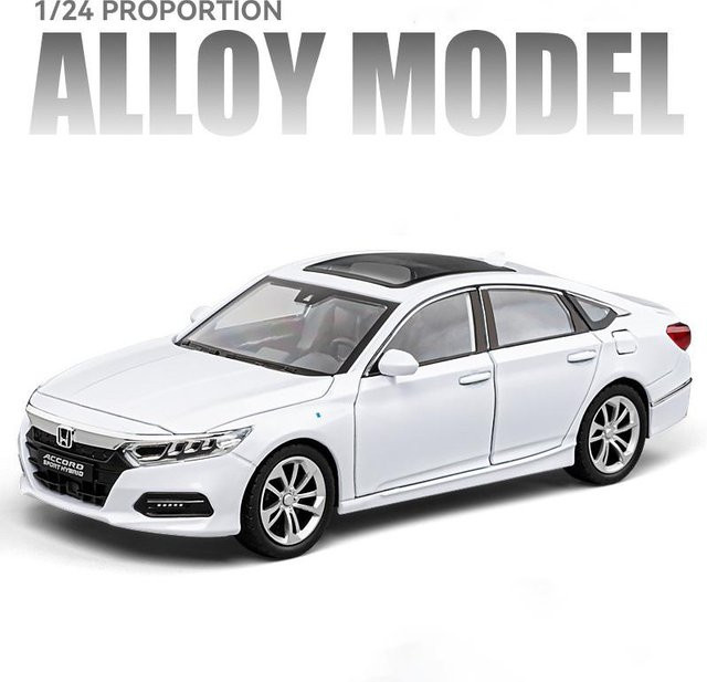 JJRC Honda Accord, Spielzeug Auto Modell, 1:24, mit Sound und Licht, weiß - Bild 1
