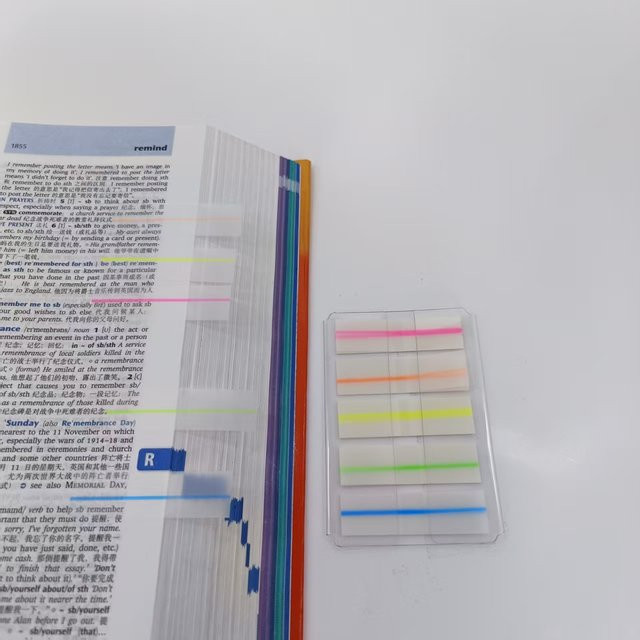PRONOTI Transparente Index-Tabs aus PET, Mehrfarbige Lesezeichen-Aufkleber und Haftnotizen für Büro und Schule - Bild 1