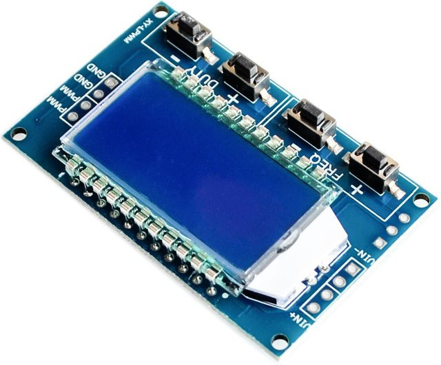 STJF Signalgenerator PWM-Modul mit LCD-Display, einstellbare Pulsfrequenz und Arbeitszyklus, 1 Hz-150 kHz, Blau - Bild 1