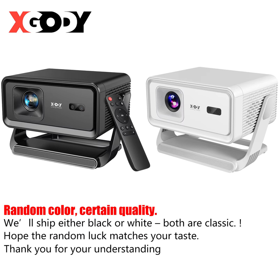 XGODY Gimbal A1 Tragbarer Outdoor-Projektor mit Autofokus, Android 14, 8K/4K Unterstützung, 360ANSI, Native 720P HD, Wifi6 und Bluetooth 5.4, Schwarz - Bild 3