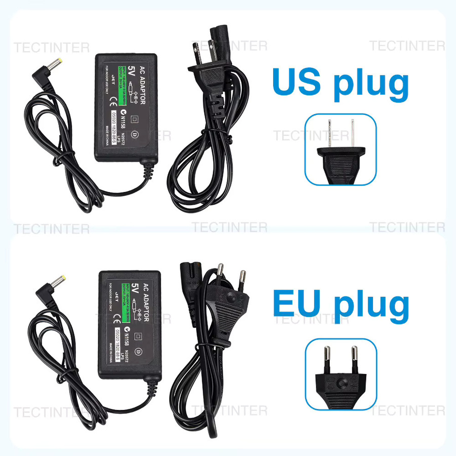 Sony AC Adapter Netzteil mit EU-Stecker für PSP 1000 2000 3000 PlayStation Zubehör, Schwarz - Bild 4