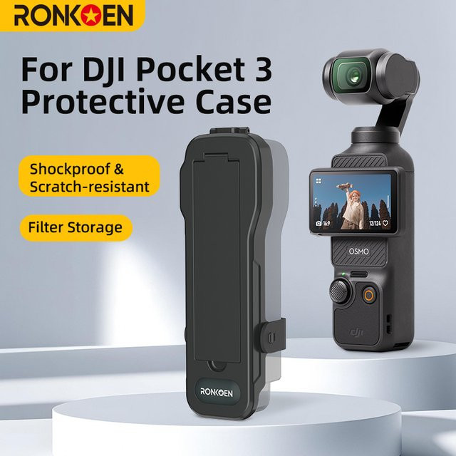 DJI Pocket 3 Schutzhülle in Schwarz mit Objektivschutz, Displayschutz und Schnellverschluss-Gehäuse - Bild 1