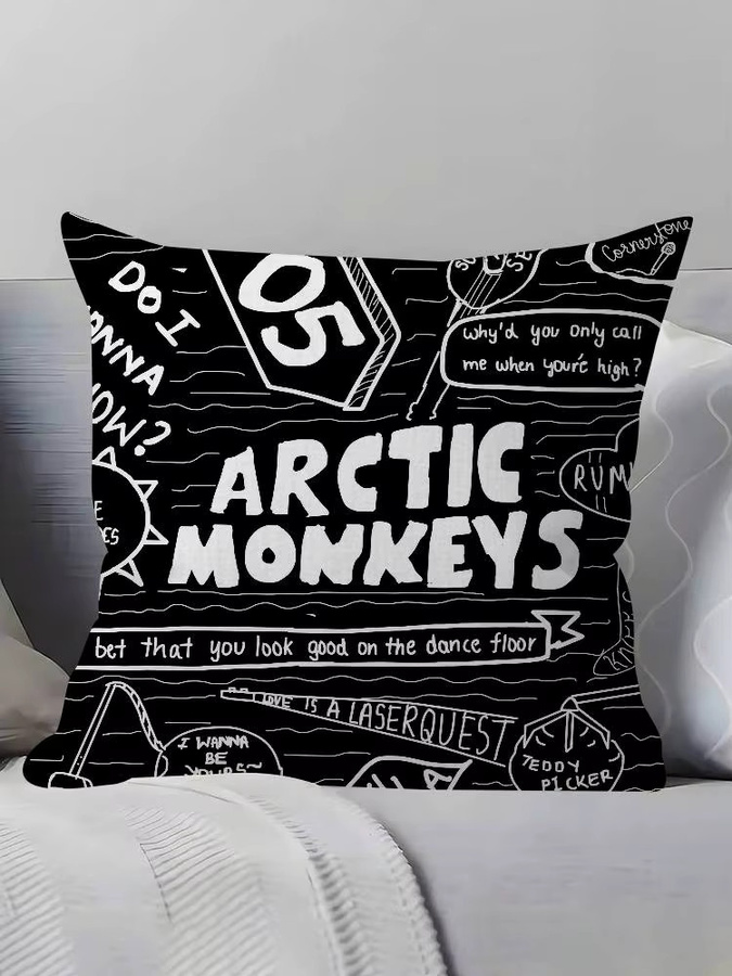 A-Arctic Rock Monkeys Band Kissenbezug in Schwarz, quadratisch, Breite: 30 cm, Höhe: 30 cm - Bild 6