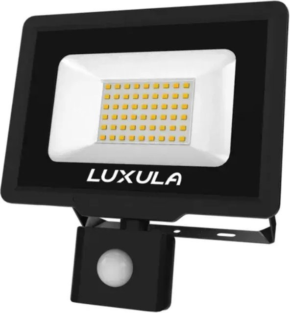 LUXULA LED Außenstrahler mit Bewegungsmelder, 50W Fluter in Schwarz, 5000lm, 4000K Neutralweiß, IP65 wetterfest - Bild 1