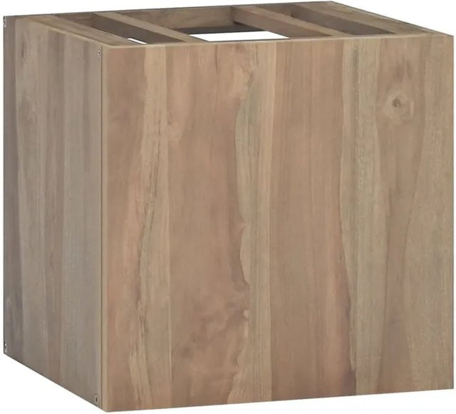 vidaXL Wand-Badschrank aus Teak-Massivholz in Braun, B/T/H: 46 x 25,5 x 40 cm - Bild 1