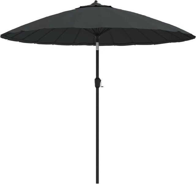 vidaXL Sonnenschirm mit Aluminium-Mast aus Polyester in Anthrazit, Höhe: 270 cm - Bild 1