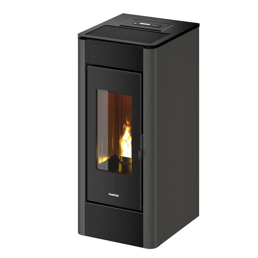 Freepoint Pelletofen Indaco 11 in Anthrazit und Schwarz mit 10,5 kW Leistung und WiFi-Funktion - Bild 2