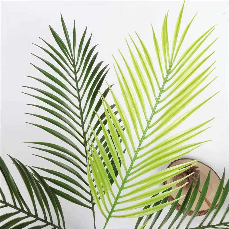 Künstliche tropische Palmenpflanze Kmitang mit 9 Blättern, Farbe: Grün, Höhe: 52 cm - Bild 2