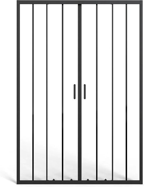 BAVIODA Duschtür Schwarz als Schiebetür für Nischen, B/H: 140 x 195 cm - Bild 1