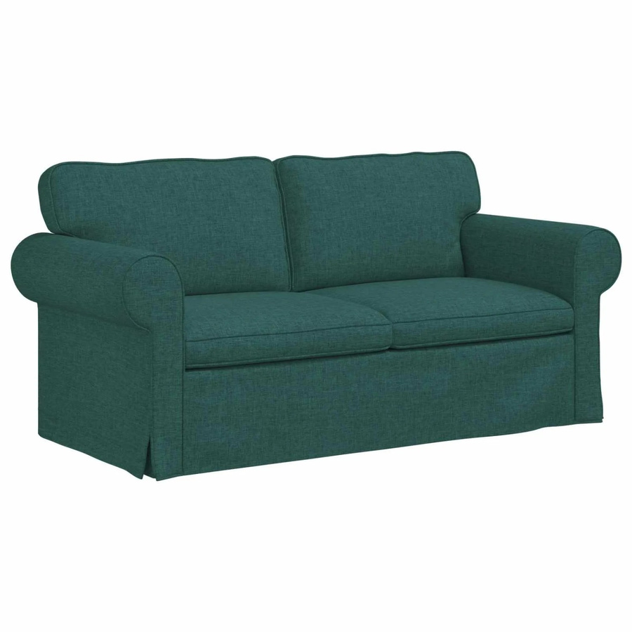 vidaXL Sofa Dunkelgrün mit Stoffbezug und Metallrahmen B/T/H: 215 x 82 x 80 cm - Bild 2