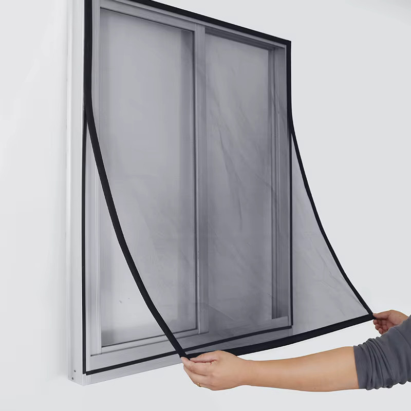 DTGJ Magnetisches Moskitonetz aus Fiberglas als unsichtbares Insektenschutzgitter für Haus- und Autofenster, Farbe: Schwarz - Bild 4