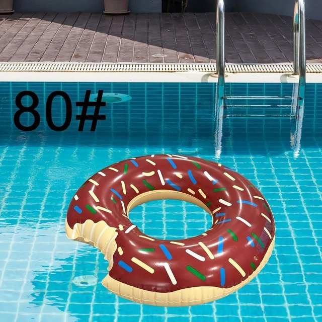 Aufblasbarer Donut Schwimmring aus PVC in Mehrfarbig von Wucifang Jewelry - Bild 1