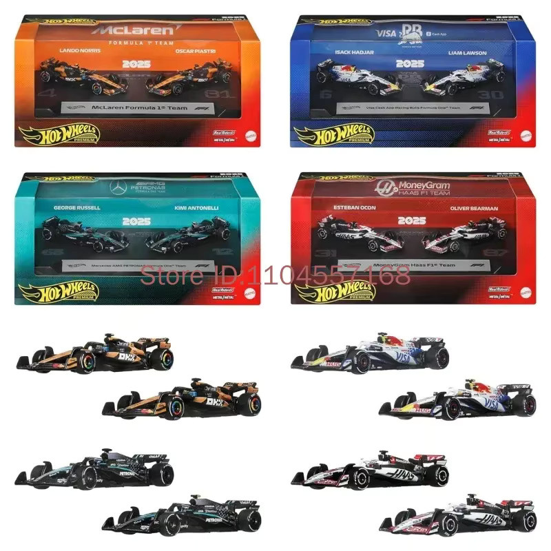 Hot Wheels Formel 1 Doppel-Rennwagen-Set, 2-teiliges Set, Metall, multicolour - Bild 3