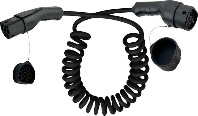 InLine EV Spiral-Autoladekabel Typ 2 22 kW 3-phasig, schwarz, Länge: 3 m - Bild 1