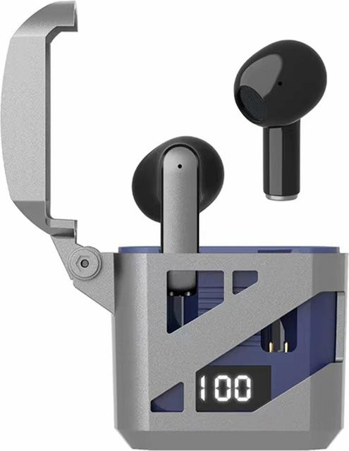 Andoer GT02 Bluetooth Semi-In-Ear Headset im Mecha-Style, Blau - Bild 1