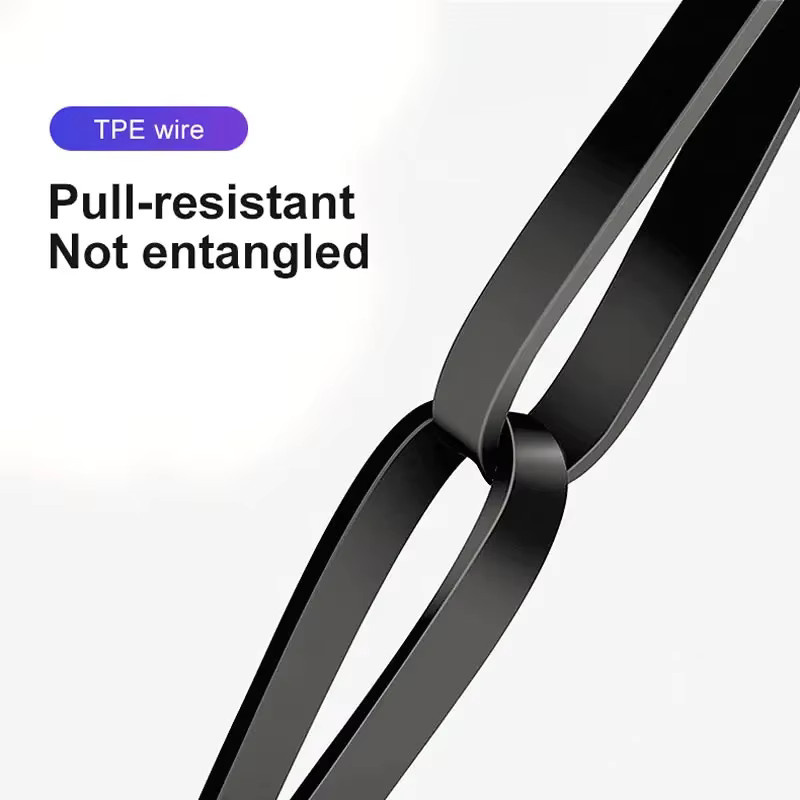 OIITH 3-in-2 Einziehbares USB-C Daten- und Ladekabel für iPhone, Android, Samsung, Xiaomi und Huawei in Schwarz - Bild 3