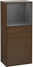 V&B Seitenschrank Finion Anthrazit mit Glasfront B: 41,8 cm, H: 93,6 cm - Bild 1