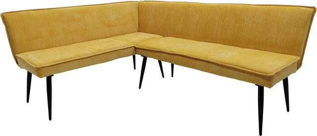 HTI-Living Eckbank Mesilla Gelb Chenille mit kurzem Schenkel links B/T/H: 154 x 195 cm - Bild 1