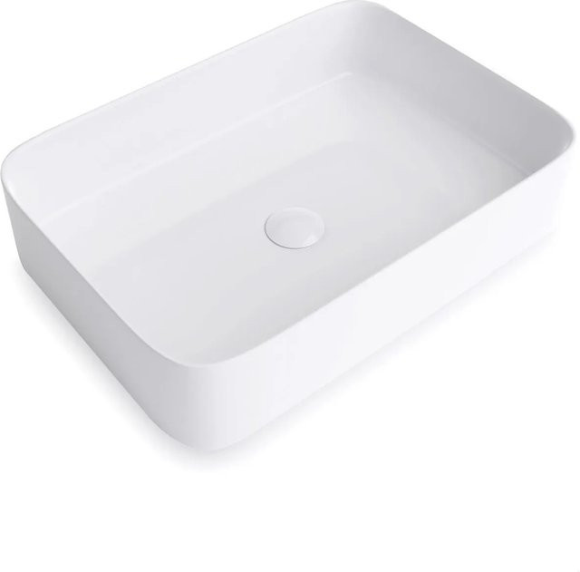 Stilform Aufsatzwaschbecken Soho 2.0 aus Keramik, Brillant Weiß, Breite: 55 cm, Tiefe: 38 cm, Höhe: 13 cm - Bild 1