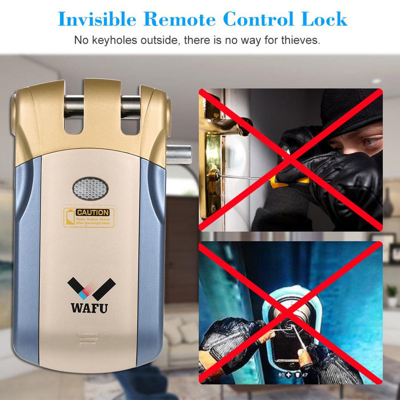 WAFU HF-018W WiFi Intelligentes Elektronisches Türschloss aus Zinklegierung mit Fernbedienung in Silber/Blau - Bild 9