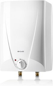 Clage Warmwasserspeicher S 5-O in Weiß mit 5 l Volumen, 2 kW und 230 V, drucklos mit Display und Stecker - Bild 1