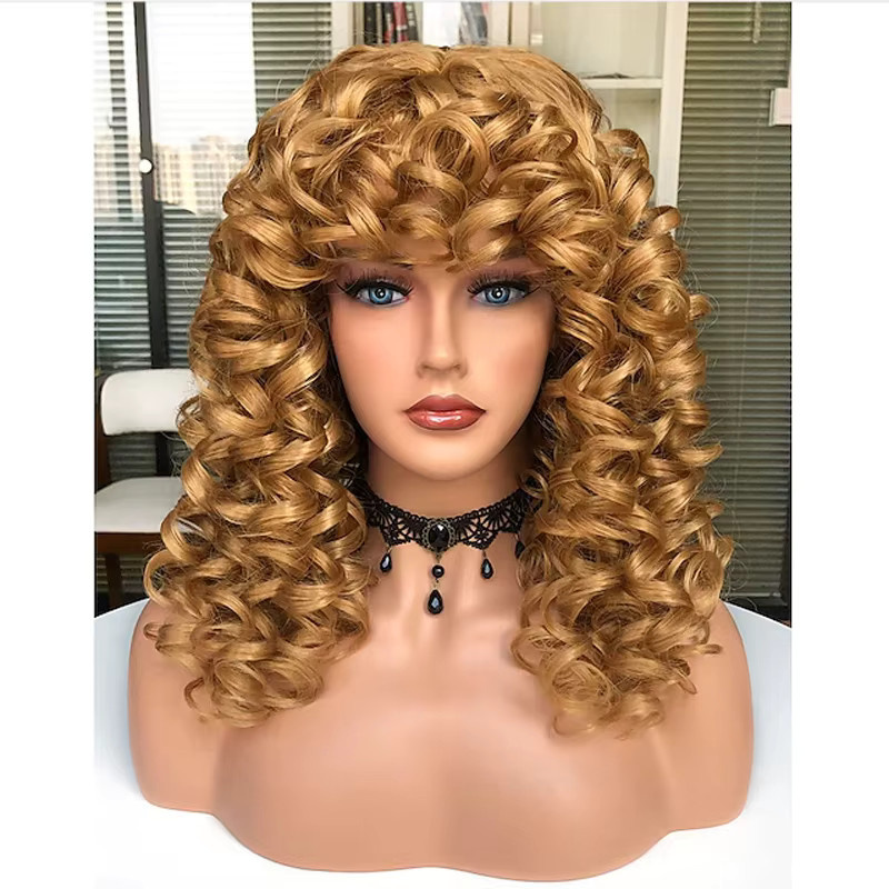 HAIRJOY Perücke, blonde Locken, synthetisch, Damen - Bild 1