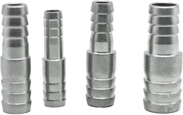 ComfortStep Hub Schlauchstutzen Reduzierstück Gerade Verbindungstück aus 304 Edelstahl in Silber für Wasser Luft Kraftstoff und Öl - Bild 1